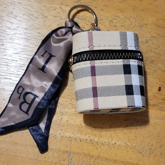 Other - Plaid Keychain Pouch with Scarf Accent